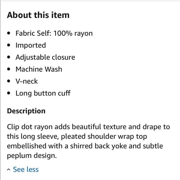 BCBGMaxAzria Pleated Shoulder Wrap Ruffled Top Blouse Size Medium - Picture 5 of 11